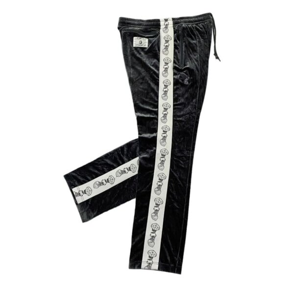 FDMTL X BILLIONAIRES BOY CLUB Black Velour Velvet Track Pants Street Men's Sz S - Picture 1 of 16